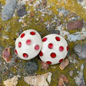 Vintage Mushroom Cap Earrings